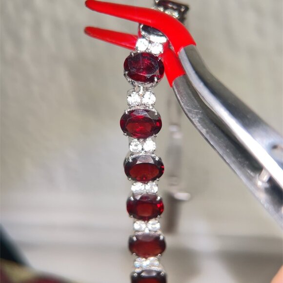 Silver Garnet Set - Picture 5 of 6